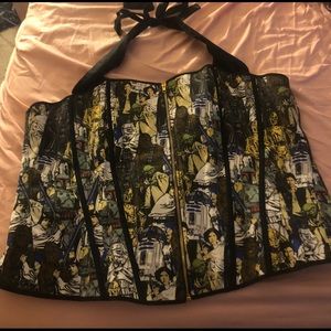 STAR WARS COMIC PRINT HALTER BUSTIER